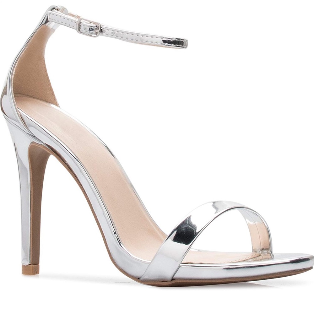 Ladies Metallic High Heel Sandals